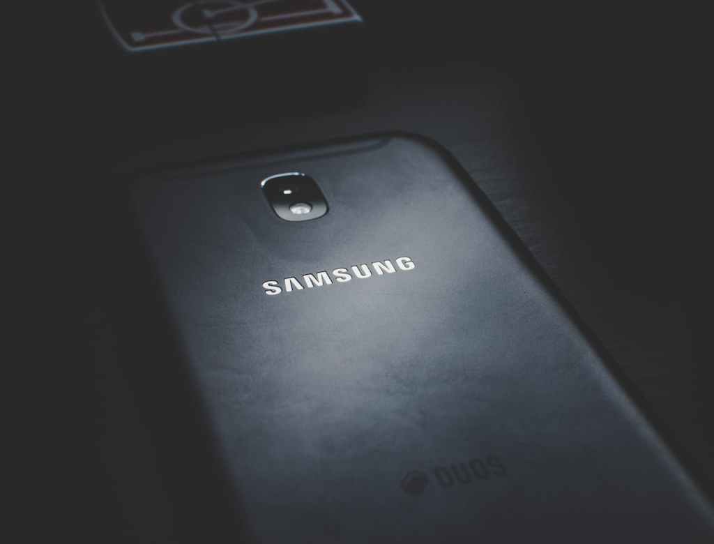 Back of Black Samsung mobile